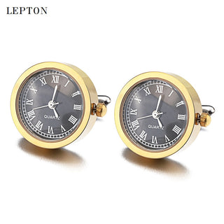 Battery Digital Watch Cufflinks For Men Lepton Real Clock ALODIA STORE