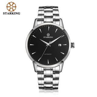 STARKING Business Men Watch 40mm Men's Mechanical Watch Simple Sapphire AM0184 2023 Calendar Ultra Thin Mechanical Watch 5Bar ALODIA STORE