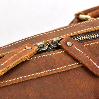 100% Genuine Crazy Horse Leather Men Travel Bags With Rivet Big HandBag For Male Cowhide Duffel Bag Mans Travelling Bag luxury ALODIA STORE