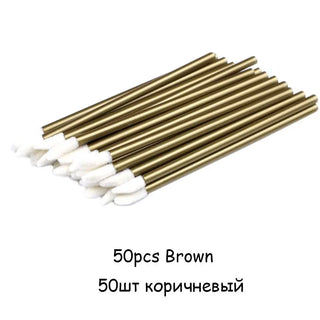 Disposable Lip Brushes 50pcs Eyelash Cleaning Makeup Removing Tools Lipstick Lip Gloss Mascara Wands Set Cosmetic Applicator ALODIA STORE