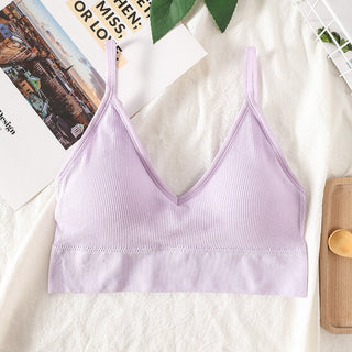Women Sexy Crop Tops Tube Top Female Streetwear Sleeveless Camis Seamless Sports Lingerie Tee Bra Crop Top Bandeau Top Tank ALODIA STORE
