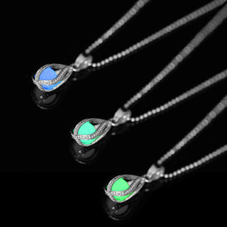 ZOVOLI Vintage Moon Luminous Glowing Moonstone Pendant Necklace Women Jewelry Long Chain Lotus Buddha Pendant Necklaces Gifts ALODIA STORE