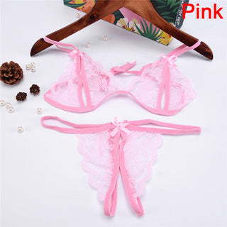 2020 Hot Women Sexy Romantic See Through Bra Transparent Lace Underwear Sexy Women Sets Lingerie Set Femme Bra And Panties Set ALODIA STORE
