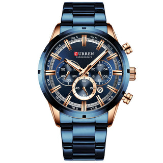 CURREN Men Watch Top Brand Luxury Sports Quartz Mens Watches Full Steel Waterproof Chronograph Wristwatch Men Relogio Masculino ALODIA STORE