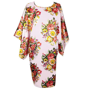 Sexy Female Silk Rayon Robe Bath Gown Nightgown Summer Casual Home Dress Printed Loose Sleepwear Plus Size Nightwear Bathrobe ALODIA STORE