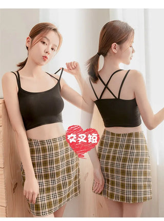 black crop top women summer sexy backless sleeveless spaghetti strap top women club party cami basic  top femme croptop tank top ALODIA STORE