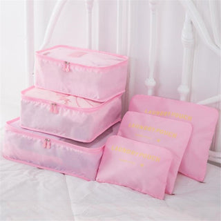 6Pcs/Set Travel Bag Men And women Packing Cubes Unisex Travel Storage Bags Kit ALODIA STORE