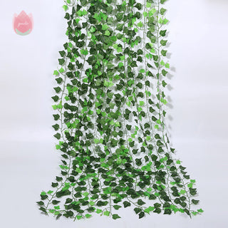 1Pc 230Cm Green Vine Silk Artificial Ivy Hanging Leaf Garland Plant Creeper Leaf Home Decor Wedding Bathroom Garden Decoration ALODIA STORE