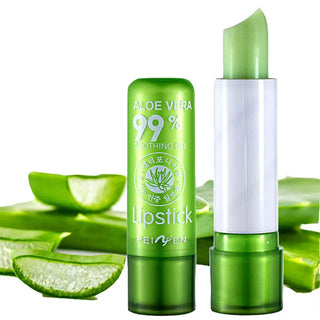 1pcs  Aloe Vera Lipstick Color Changing Lip Balm Lasting Moisturizing Moisturizing Waterproof Temperature Change Lip Balm ALODIA STORE