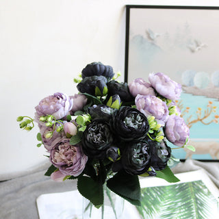 Artificial Flowers Peony Bouquet Silk Rose Vase for Home Decor Garden Wedding Decorative Fake Plants Christmas Garland Material ALODIA STORE