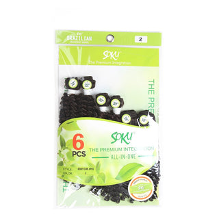 SOKU Kinky Curly Synthetic Hair Weaving 18-22 Inch Hair Extension Black Hair Weft Heat Resistant Fiber Hair Weave Bundles ALODIA STORE