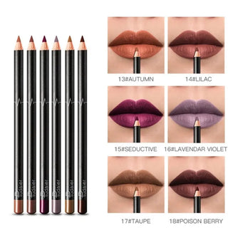 6 12Pcs/Set Waterproof Pencil Lipstick Set Pen Matte Lip Liner Long Lasting Makeup Pens Easy to Wear Non-stick Cup карандаш для ALODIA STORE