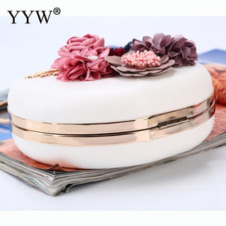 Pink Round Flower Clutch Bag ALODIA STORE