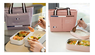 Women's Thermal Lunch Bag Drink Food Fresh Keeping Organizer Insulated Lunch Box Waterproof Picnic Portable Tote Accessories ALODIA STORE