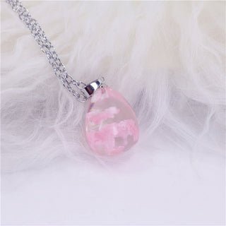 Chic Transparent Resin Rould Ball Moon Pendant Necklace Women Blue Sky White Cloud Chain Necklace Fashion Jewelry Gifts for Girl ALODIA STORE