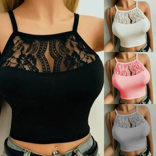 Women Lace Sexy Vest Strap Fashion Camisole Sleeveless T-Shirt Underwear Tank Tops Lady Korean Casual Women Summer Tank Croptop ALODIA STORE