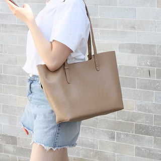 Women's bag 2021 new big bag fashion classic first layer cowhide one-shoulder commuter handbag ALODIA STORE