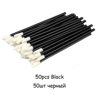 Disposable Lip Brushes 50pcs Eyelash Cleaning Makeup Removing Tools Lipstick Lip Gloss Mascara Wands Set Cosmetic Applicator ALODIA STORE