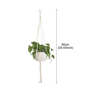 Macrame Handmade Plant Hanger Baskets Flower Pots Holder Balcony Hanging Decoration Knotted Lifting Rope Home Garden Supplies ALODIA STORE
