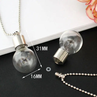 2PCS Glass Locket Urn Jewelry Cremation Jewelry Urn Necklace for Ashes Fillable vials Necklaces Blood Vial Necklace ALODIA STORE