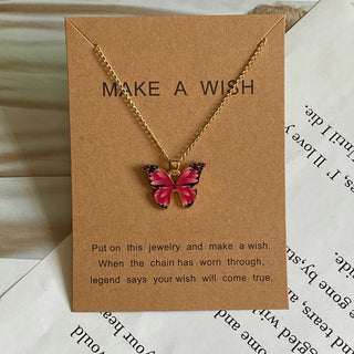 Fashion Women Necklace Korea Style New Butterfly Pendant Necklace Gift For Girl  Cute Lovely Neck Jewelry Wholesale Dropshipping ALODIA STORE
