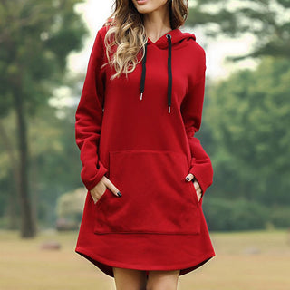 Hoodies Dress Pocket Sweatshirt Korean Pop style ALODIA STORE