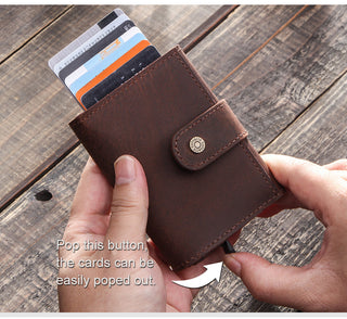 Customize Men Card Wallet Business Credit Card Holders leather ALODIA STORE