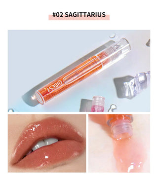 QIBEST Transparent Lip Gloss Plumping Lip Plumper Shimmer Glossy Moisturizing Lip Tint Nourise Mirror Lipgloss Base Natural ALODIA STORE