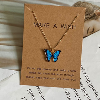 Fashion Women Necklace Korea Style New Butterfly Pendant Necklace Gift For Girl  Cute Lovely Neck Jewelry Wholesale Dropshipping ALODIA STORE