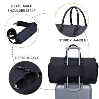Grey Carry On Business Travel Duffel Bag Cosmetic Bag Overnight Weekender Bag  Duffel Hanging Clothes Bag in 2020 ALODIA STORE