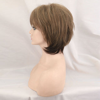 WHIMSICAL W Synthetic Women Mixed Blonde Brown Short Wigs Natural Hair Wigs Heat Resistant Hair Wig for Women ALODIA STORE