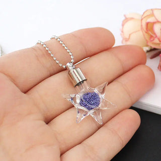 2PCS Glass Locket Urn Jewelry Cremation Jewelry Urn Necklace for Ashes Fillable vials Necklaces Blood Vial Necklace ALODIA STORE