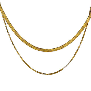 Yhpup Charm New Geometric Snake Chain Necklace Trendy Stainless Steel Jewelry Golden Metal Texture брелок Women Waterproof Gift ALODIA STORE