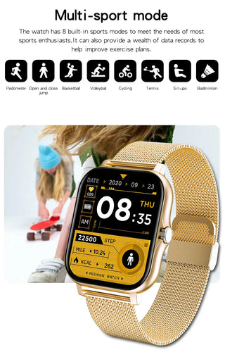 Full Touch Sport Smart Watch Men Women Heart Rate Fitness Tracker Bluetooth call Smartwatch wristwatch GTS 2 P8 plus watch+Box ALODIA STORE