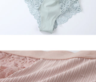 3 Pcs Cotton Panties Sexy Panty Briefs Lace Panties Women Underwear Lingerie Panties for Female Ladies Floral Pantys Underpants ALODIA STORE