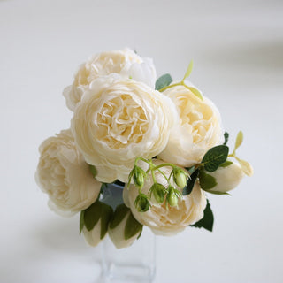 Artificial Flowers Peony Bouquet Silk Rose Vase for Home Decor Garden Wedding Decorative Fake Plants Christmas Garland Material ALODIA STORE