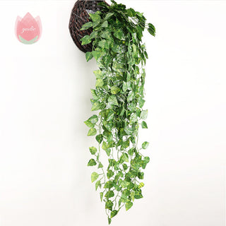 1Pc 230Cm Green Vine Silk Artificial Ivy Hanging Leaf Garland Plant Creeper Leaf Home Decor Wedding Bathroom Garden Decoration ALODIA STORE
