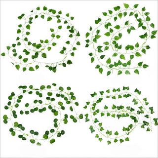 1Pcs 210Cm Green Silk Artificial Hanging Christmas Garland Plants Vine Leaves Diy Home Wedding Party Bathroom Garden Decoration ALODIA STORE