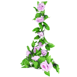 Wisteria Artificial Flower Vine Ivy Leaf Garland Silk Rose Flowers Rattan String Vine Wedding Arch Flower Home Garden Decoration ALODIA STORE