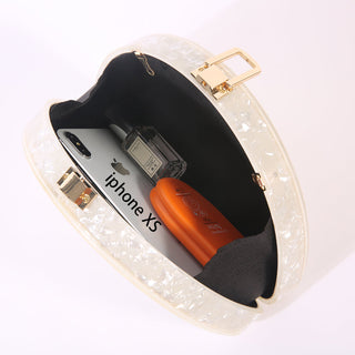 Semicircle Acrylic Wallet Women Evening Clutches Design Bag ALODIA STORE