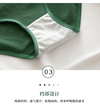 2021 Women Cotton Underwear Japanese Cute Briefs Mid Waist Seamless Underpants Cute Cartoon Panties Female Cotton Lingerie ALODIA STORE