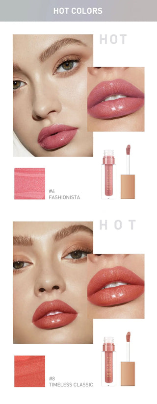 STAGENIUS Lipgloss Waterproof Long-lasting 8 Shades Mirro Glass Non Stick Shimmer Glitter Gloss Lip Tint Makeup ALODIA STORE
