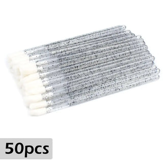 Disposable Lip Brushes 50pcs Eyelash Cleaning Makeup Removing Tools Lipstick Lip Gloss Mascara Wands Set Cosmetic Applicator ALODIA STORE