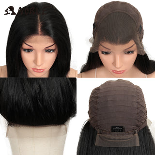 Noble Synthetic Lace Front Wig Long straight Hair 28 Inch Natural Wig Ombre Blonde Wig Heat Resistant Fiber Wigs For Black Women ALODIA STORE