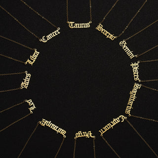 3Pcs/set 12 Zodiac Sign Necklace For Women 12 Constellation Pendant Chain Choker Birthday Jewelry With Cardboard Card ALODIA STORE