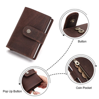Customize Men Card Wallet Business Credit Card Holders leather ALODIA STORE
