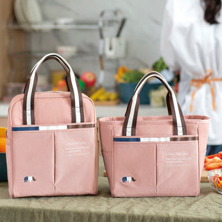 Women's Thermal Lunch Bag Drink Food Fresh Keeping Organizer Insulated Lunch Box Waterproof Picnic Portable Tote Accessories ALODIA STORE