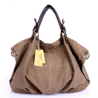 Women Canvas Messenger Bags Female Crossbody Bags Solid Shoulder Bag Fashion Casual Designer Female Handbag Large Capacity Tote ALODIA STORE