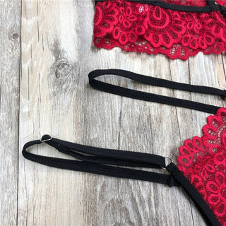 2020 Hot Women Sexy Romantic See Through Bra Transparent Lace Underwear Sexy Women Sets Lingerie Set Femme Bra And Panties Set ALODIA STORE