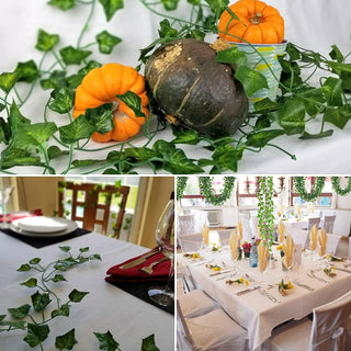2.4M Silk Artificial Ivy Rattan Leaf Garland Plant Vine Home Wedding Bathroom Decoration Garden Festival Party Decor fake flower ALODIA STORE
